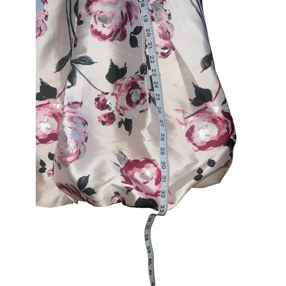 Speechless Little Girls Ivory Cold Shoulder Floral Bubble  Bottom Dress Sz 16.5